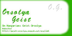 orsolya geist business card